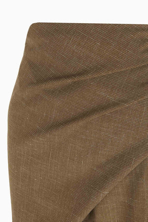 Time, light brown virgin wool and silk trousers