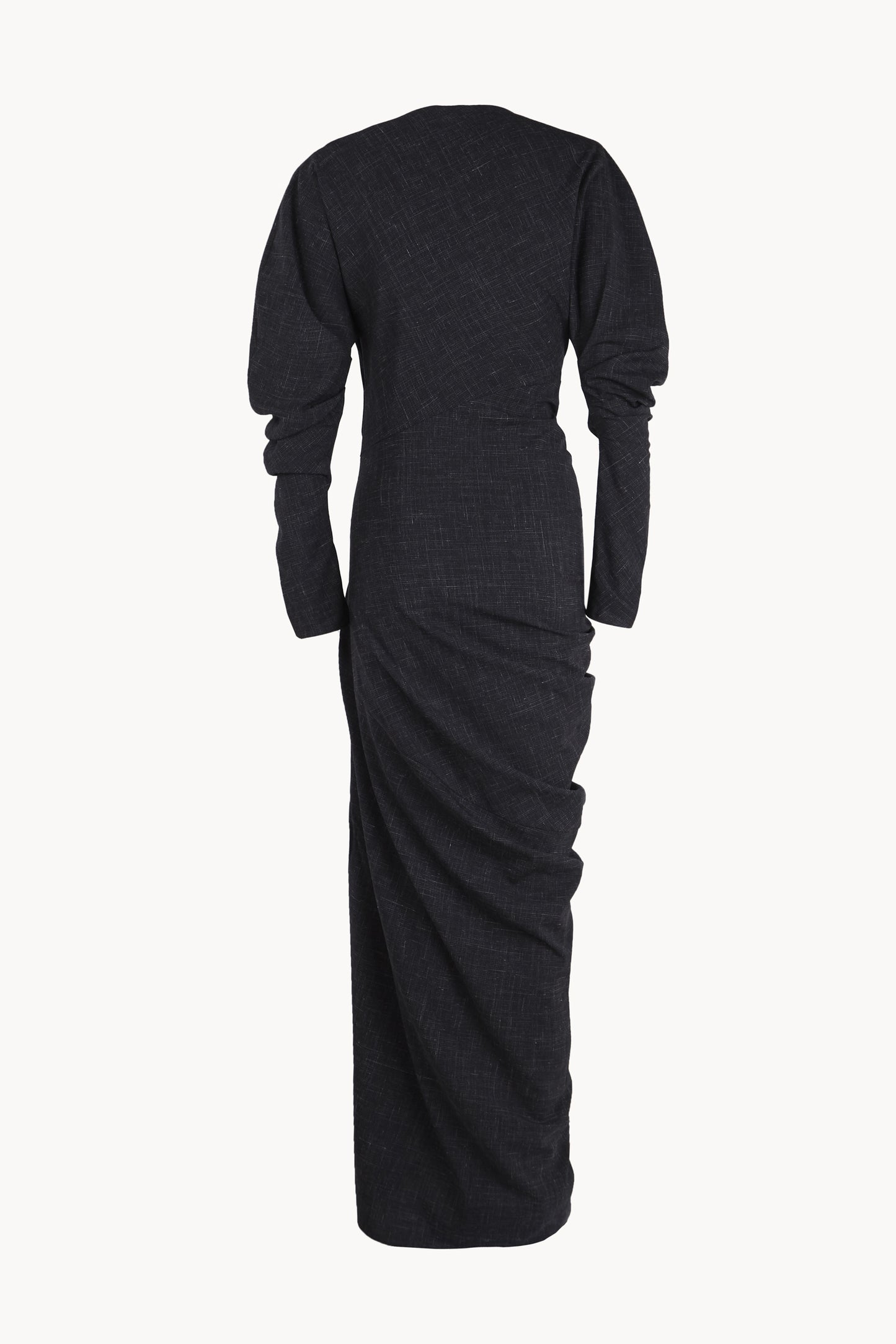 Timeless, black virgin wool and silk dress