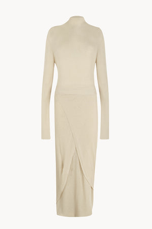 Tiva, vestido transformable de punto marfil