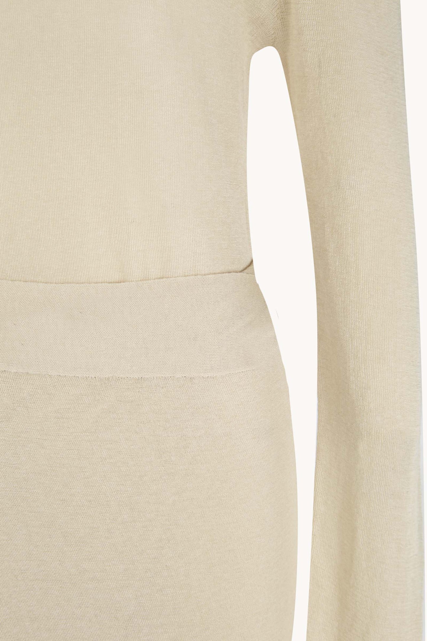 Tiva, vestido transformable de punto marfil