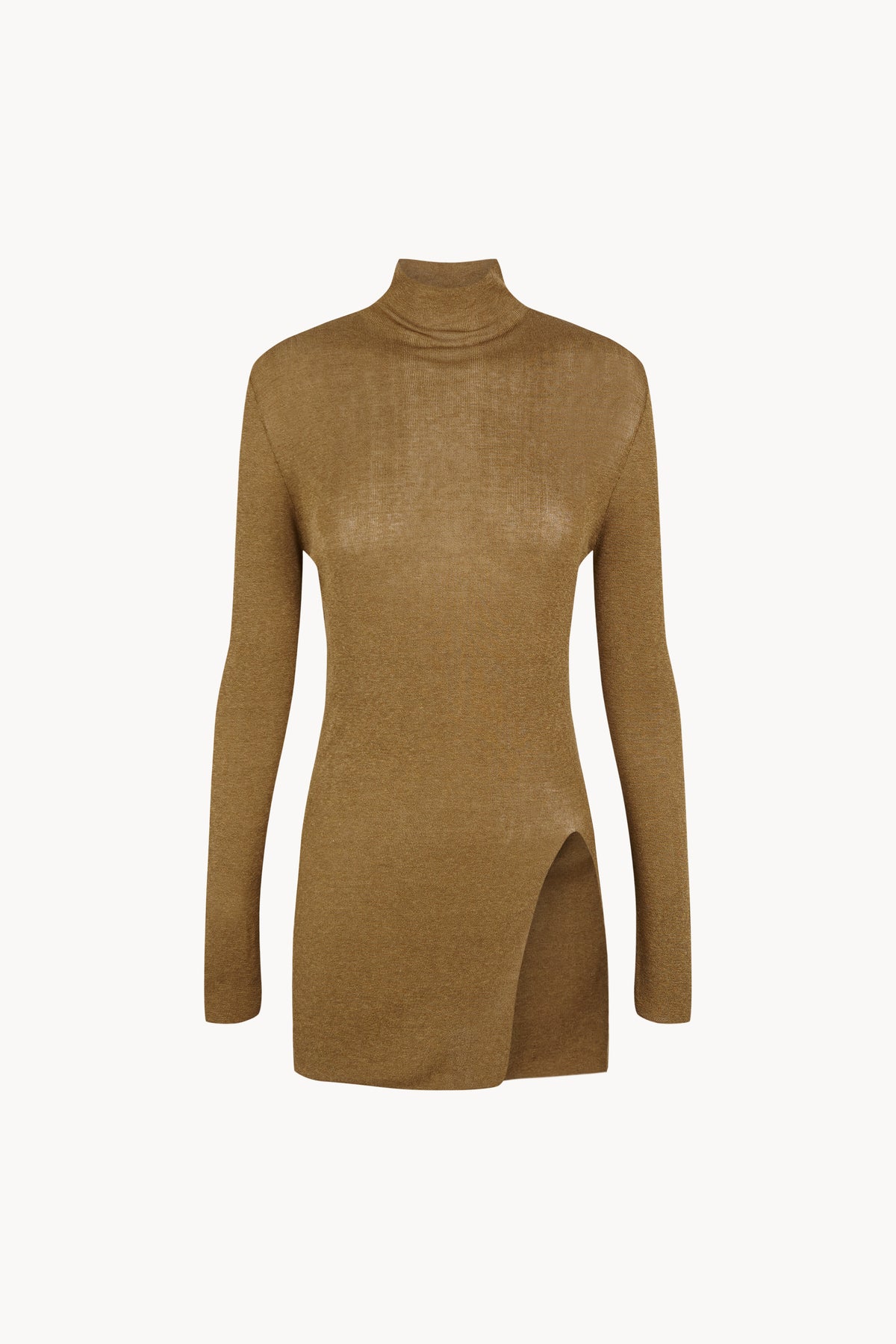 Tiva, khaki turtleneck jumper