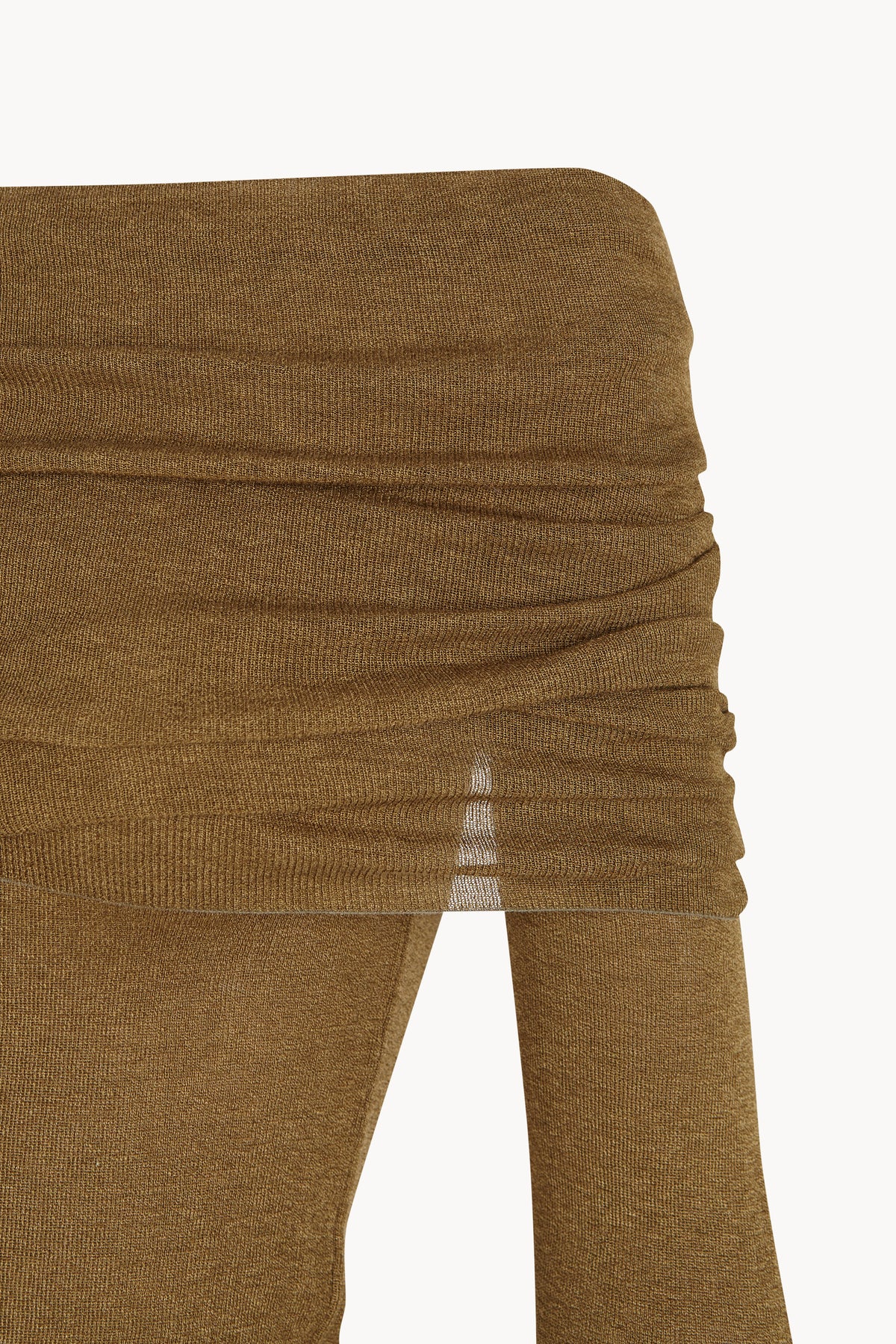 Tiva, khaki draped knit top