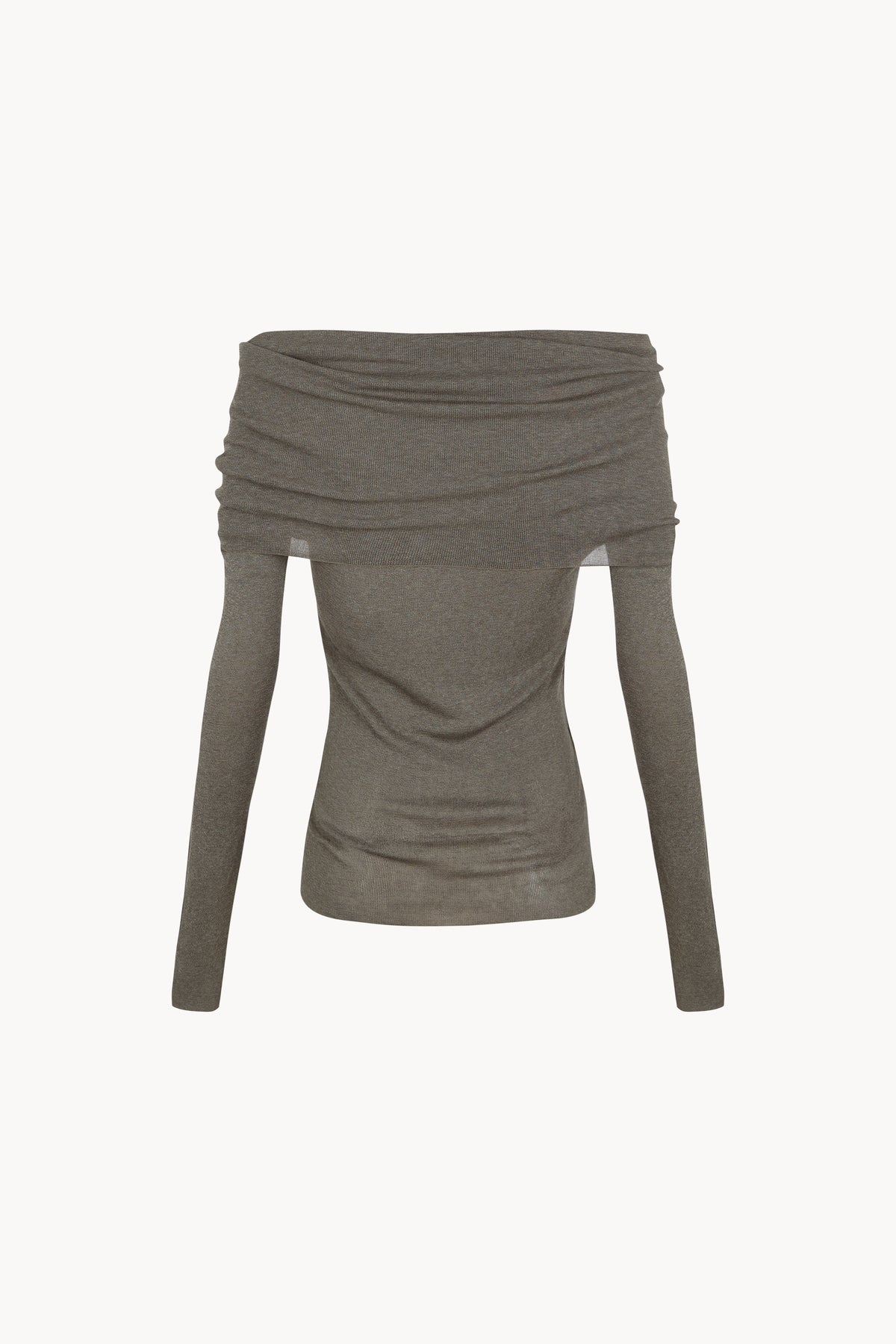 Tiva, metallic green draped knit top