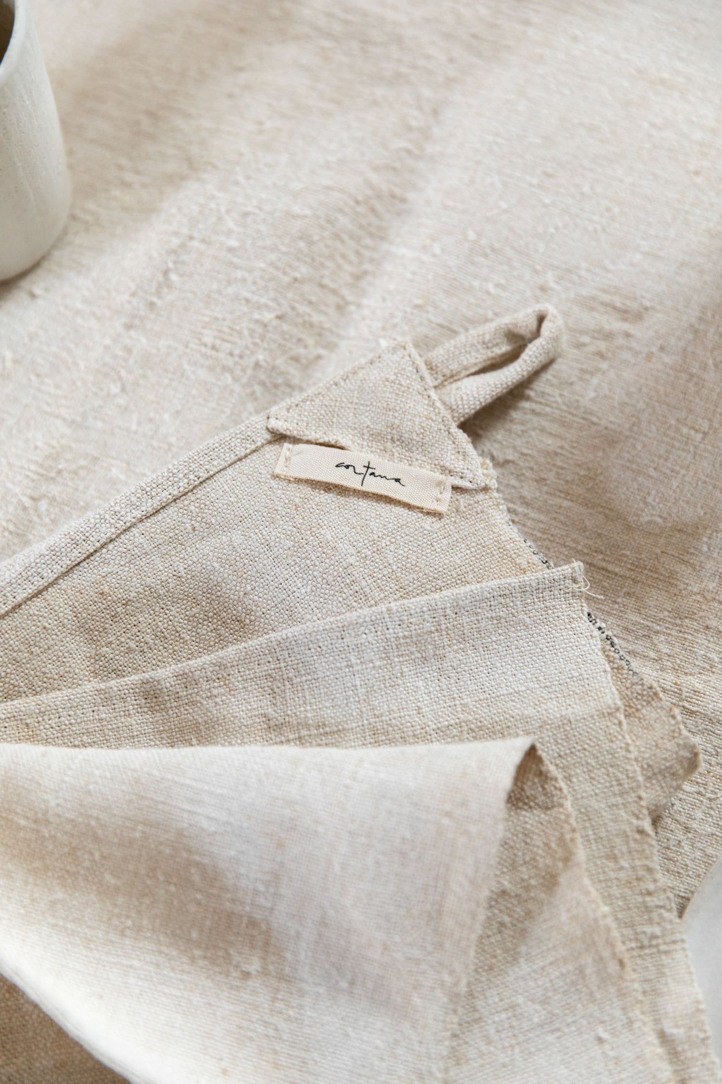 Tea towel in antique linen
