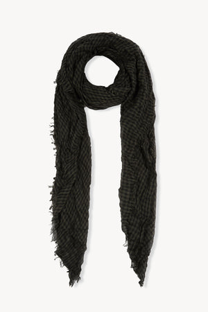 Trevor, foulard a cuadros vichy verde oscuro y negro