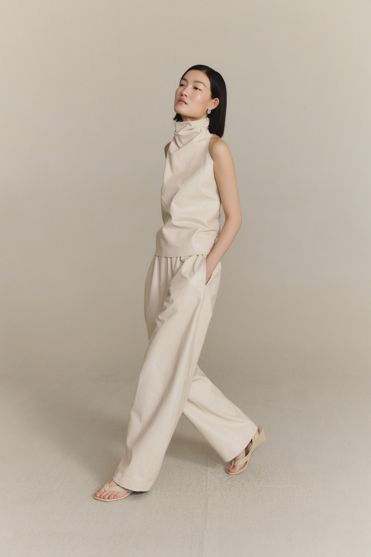 Rocco, pantalon de piel arena