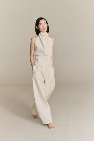 Rocco, pantalon de piel arena