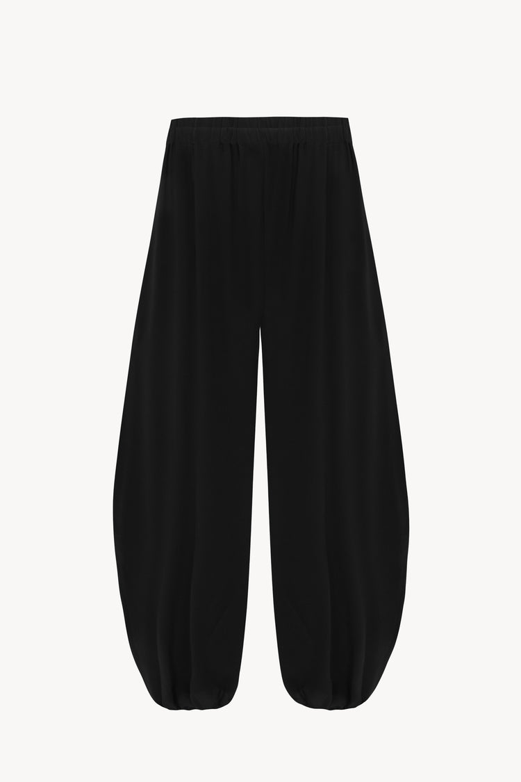 Tunez, black silk baggy pants