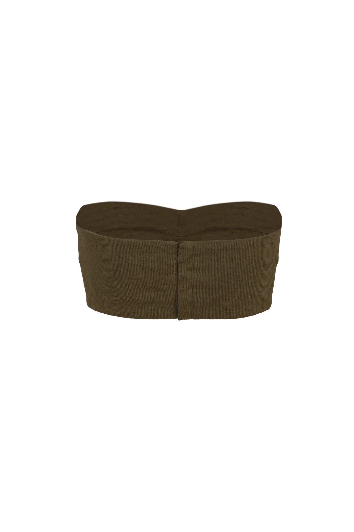 Tourmaline, khaki bustier top