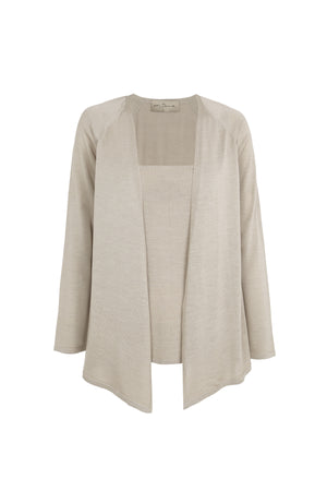 Tussa, nacar silk knit cardigan