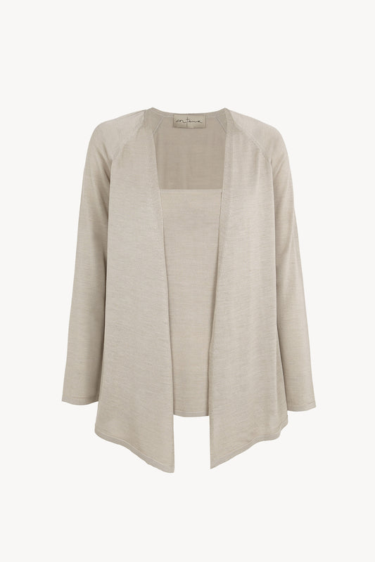 Tussa, nacar silk knit cardigan