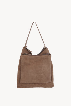 Twice, leather combo en ante cepillado marrón