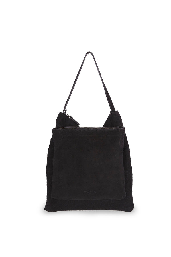 Cortana Twice leather combo en ante cepillado negro
