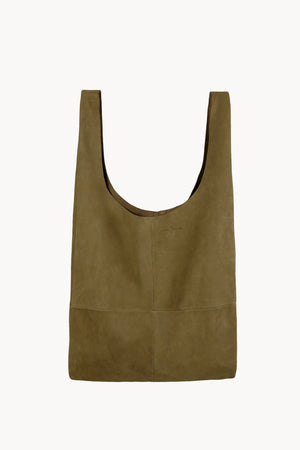 U L, bolso de ante verde oliva