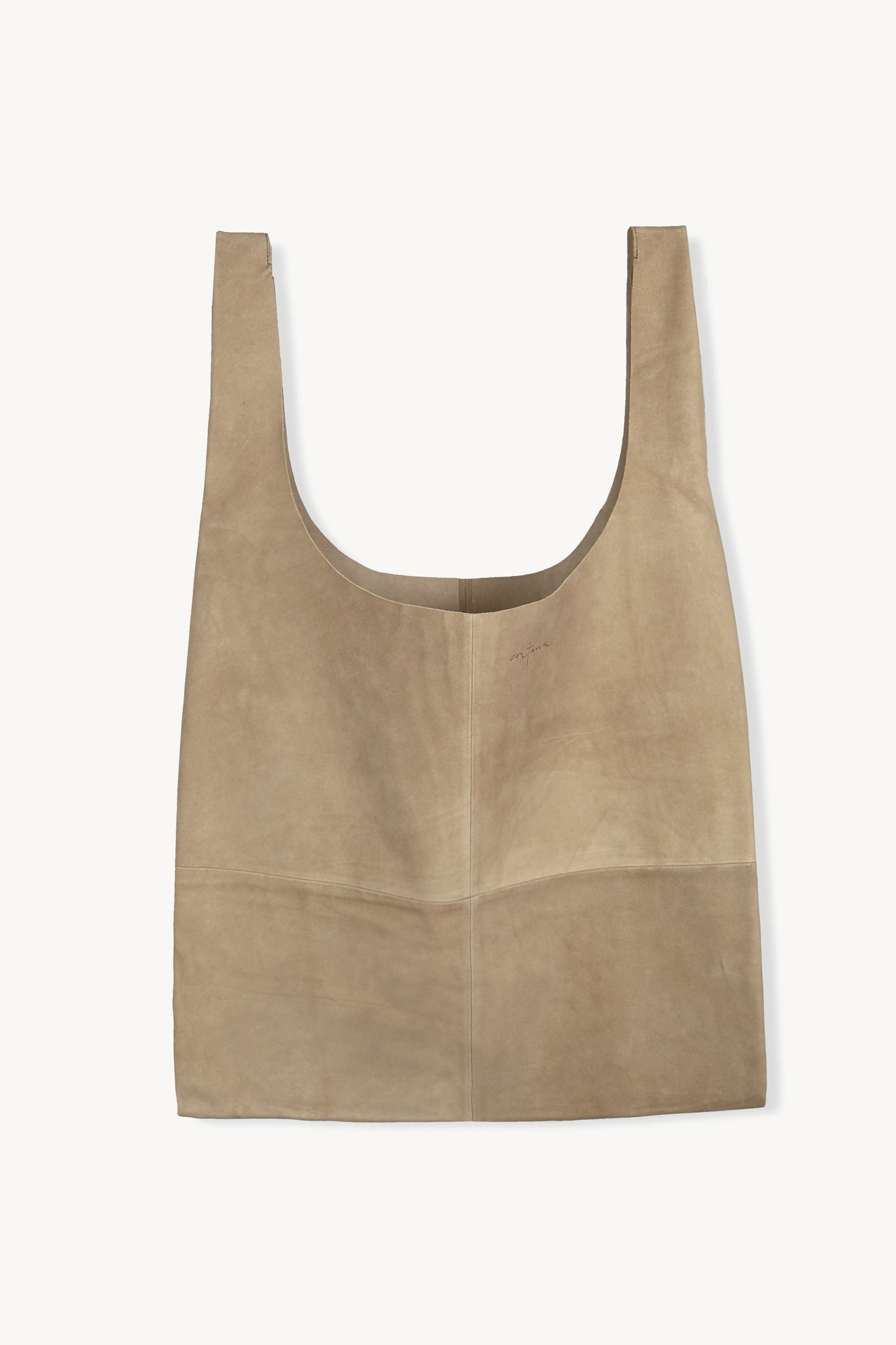 U XL, camel suede bag