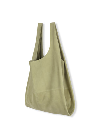 U XL, green suede bag