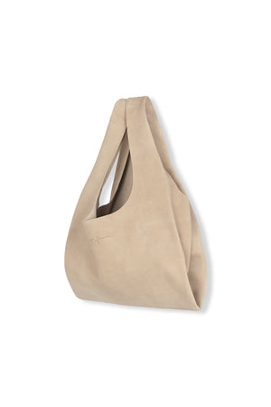 U XS, beige suede bag