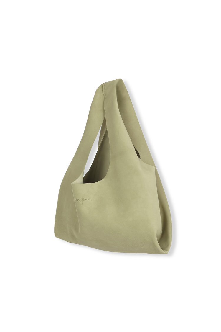 U XS, green suede bag