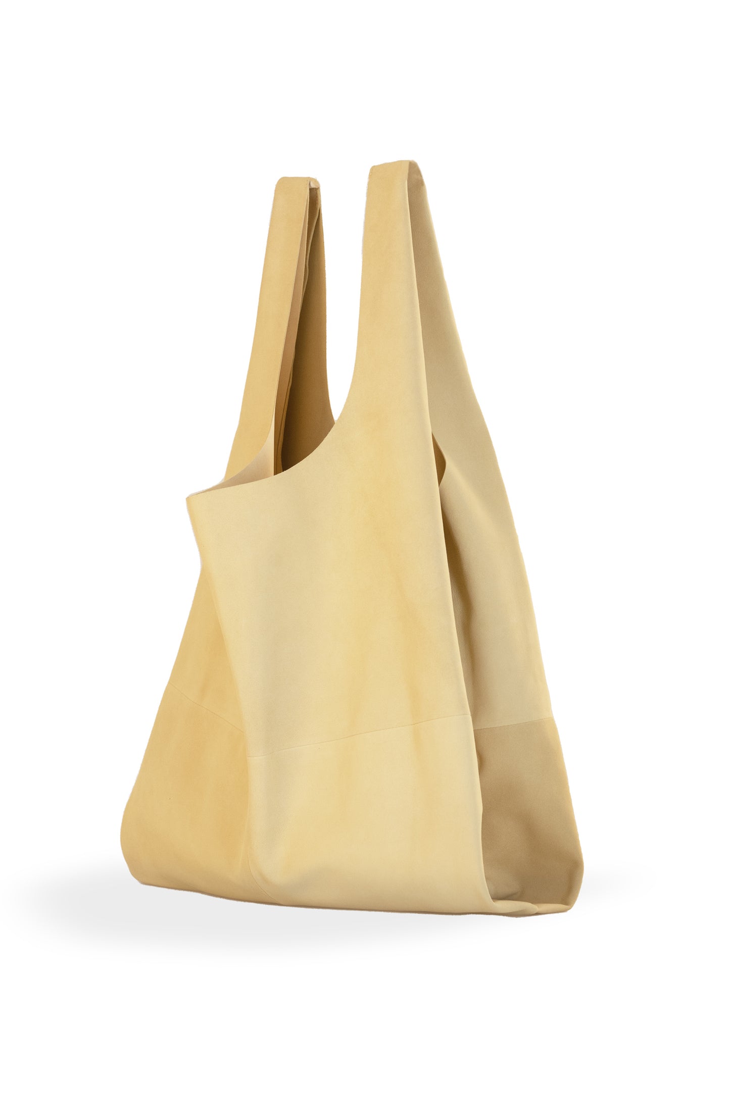 U XL, bag in light yellow suede