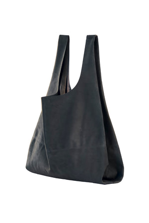 U XL, graphite suede bag