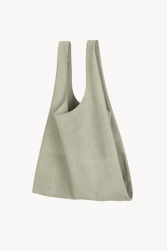 U XL, aqua suede bag