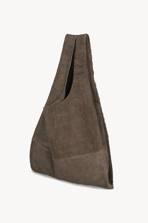 U L, graphite brushed suede bag