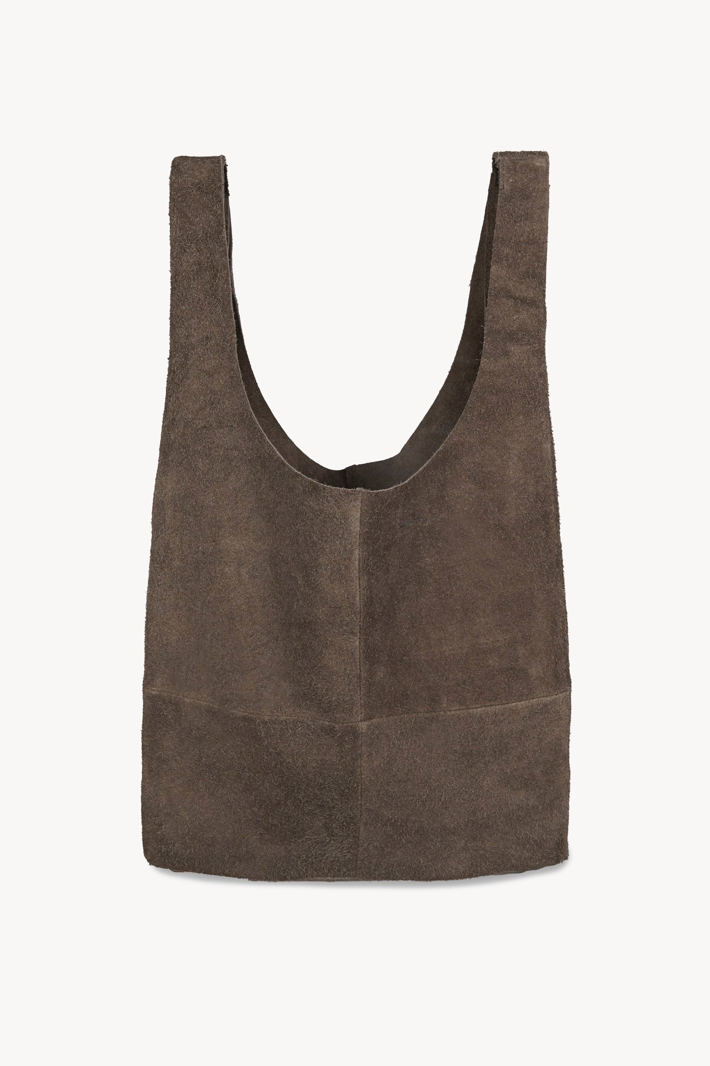 U L, graphite brushed suede bag