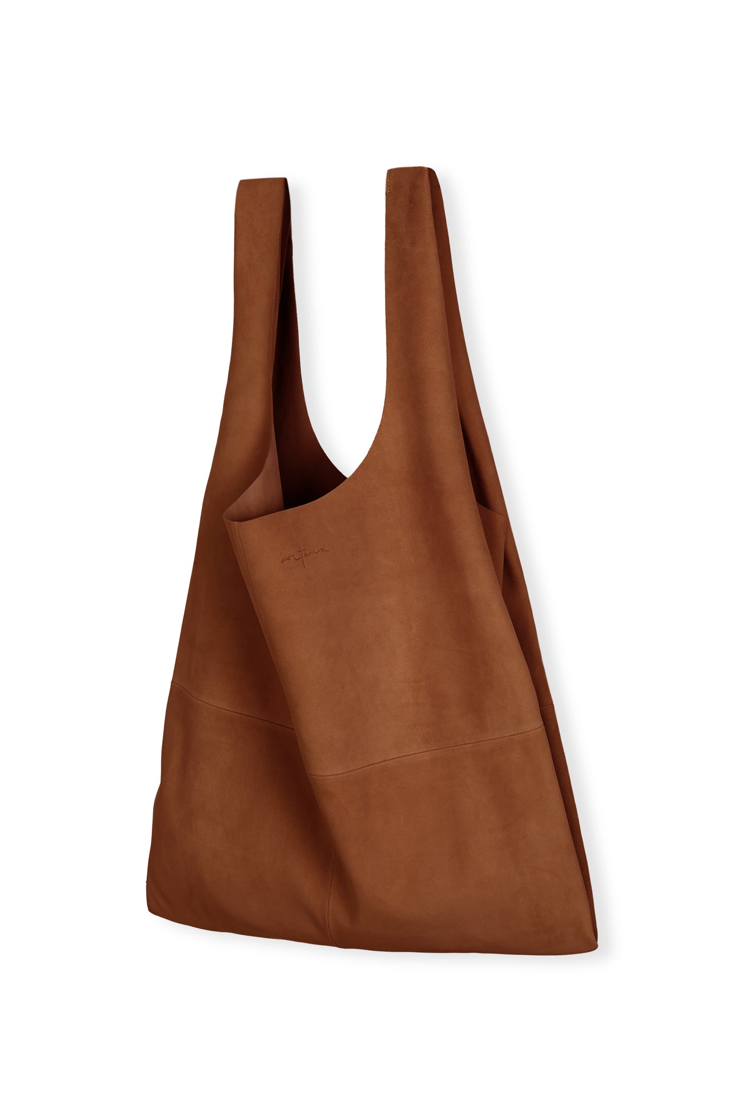 U XL, terracota suede bag