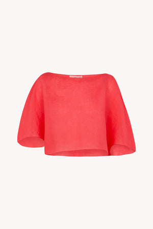 Ufo, top de ramio rojo coral