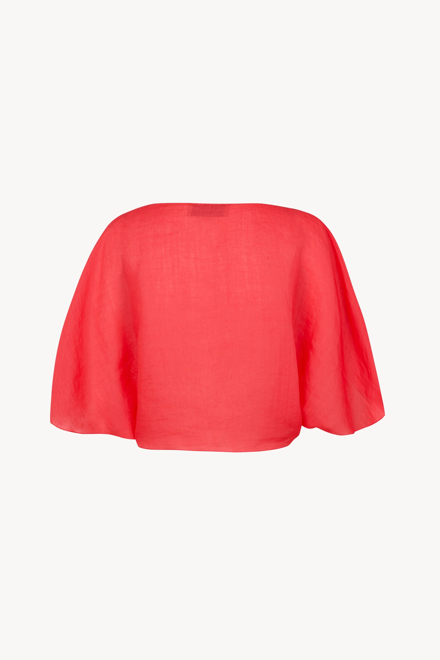 Ufo, top de ramio rojo coral