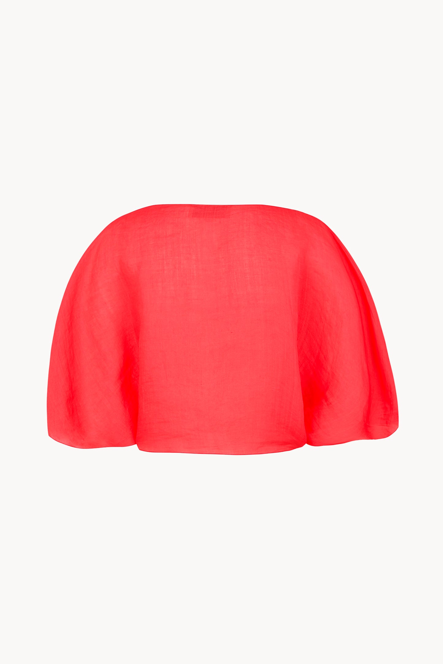 Ufo, coral red ramie top