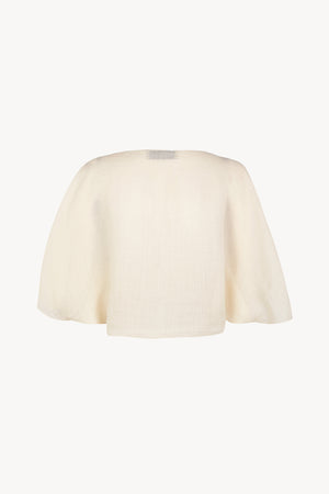 Ufo, top en ramio marfil