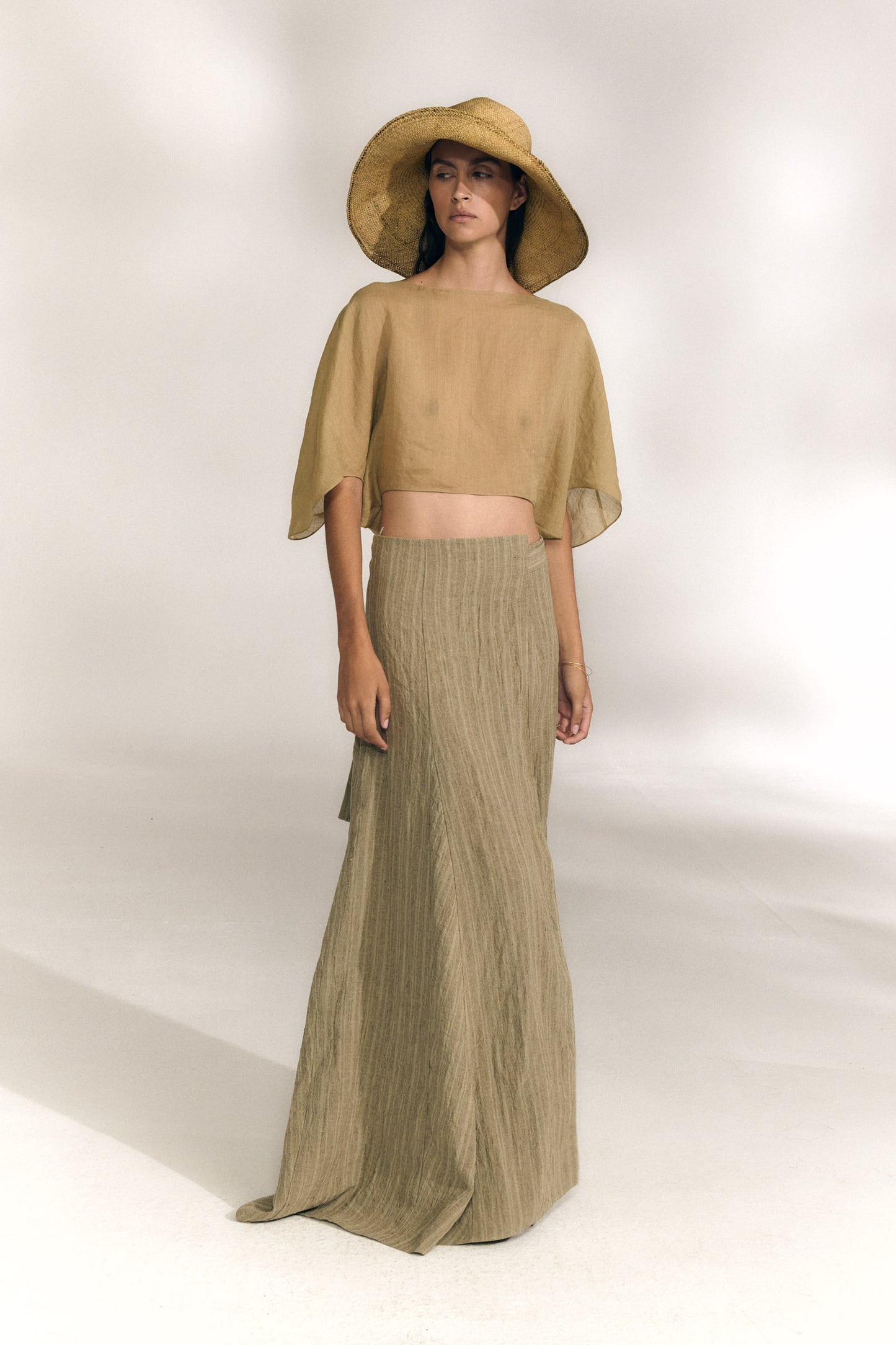 Ufo, top de ramio kaki claro