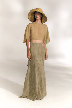 Ufo, top de ramio kaki claro