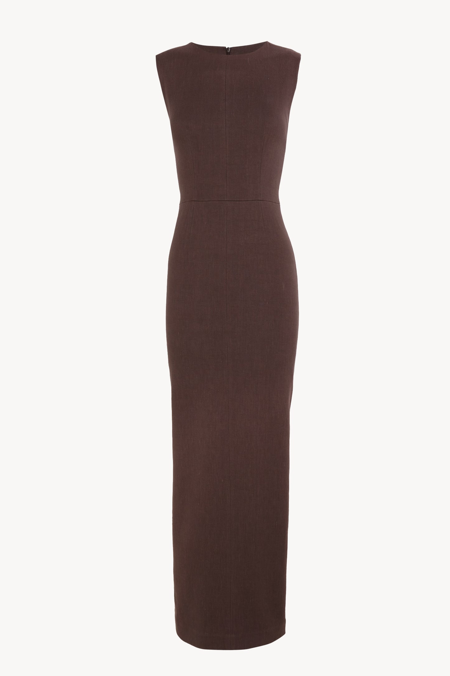 Umbra, vestido entallado marron morado