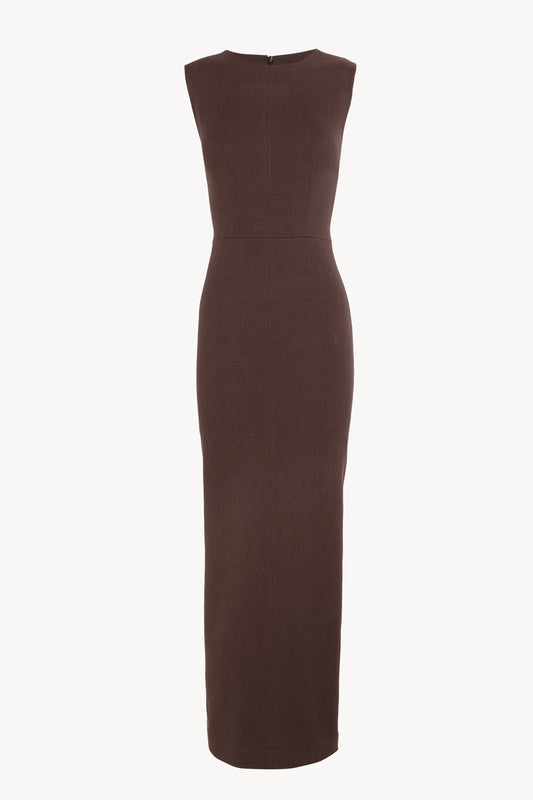 Umbra, purple-brown fitted dress