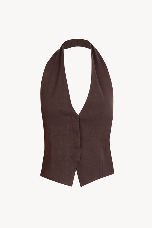 Umbra, purple-brown fitted vest