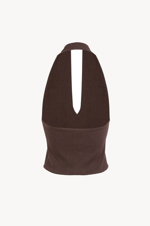 Umbra, purple-brown fitted vest