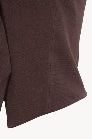 Umbra, purple-brown fitted vest