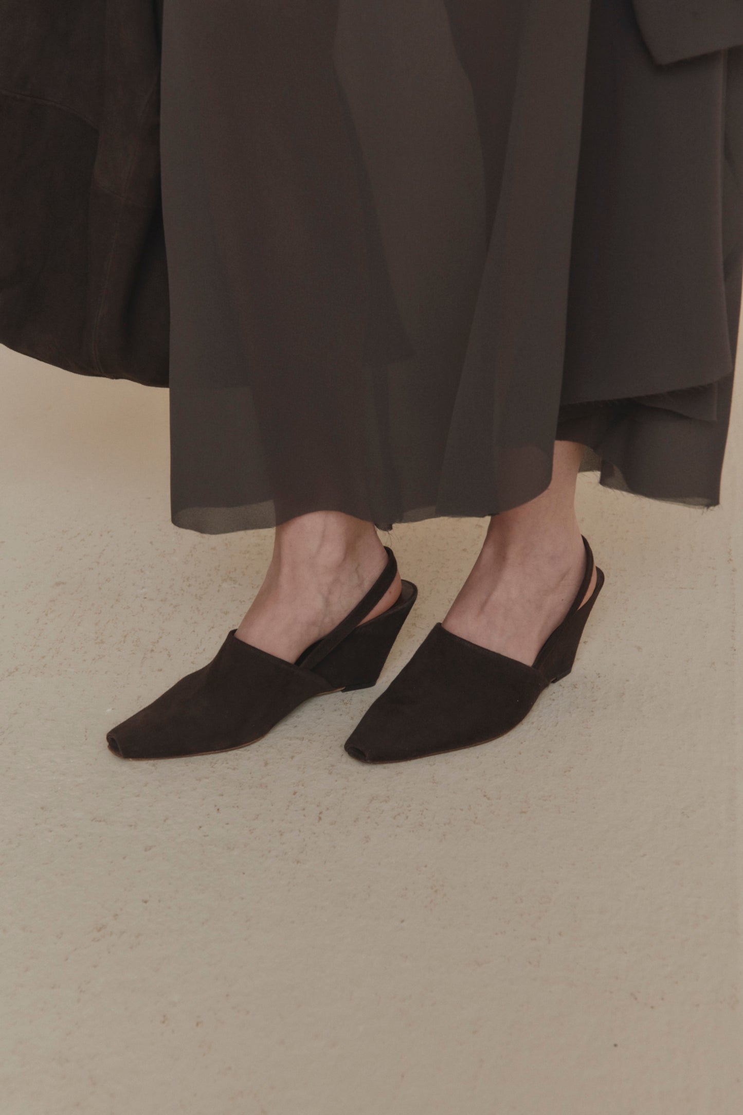 Umbra, dark brown wedge sandal