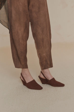 Umbra, tobacco wedge sandal