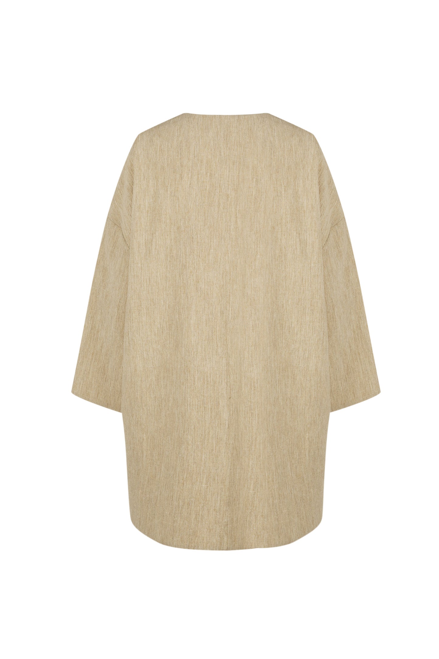 Una, beige melange wool and linen jacket