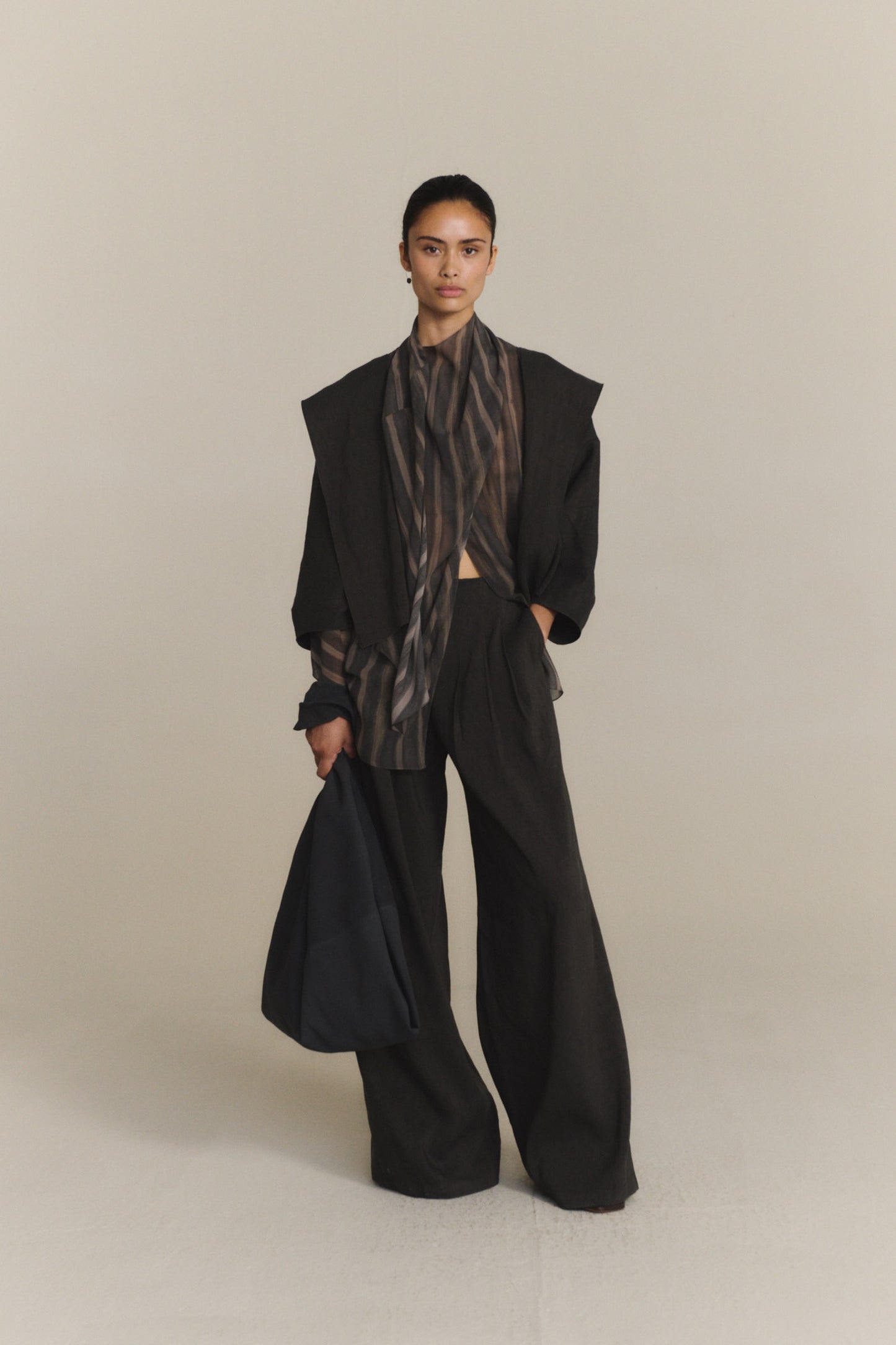 Ursula, orea print silk wrap blouse