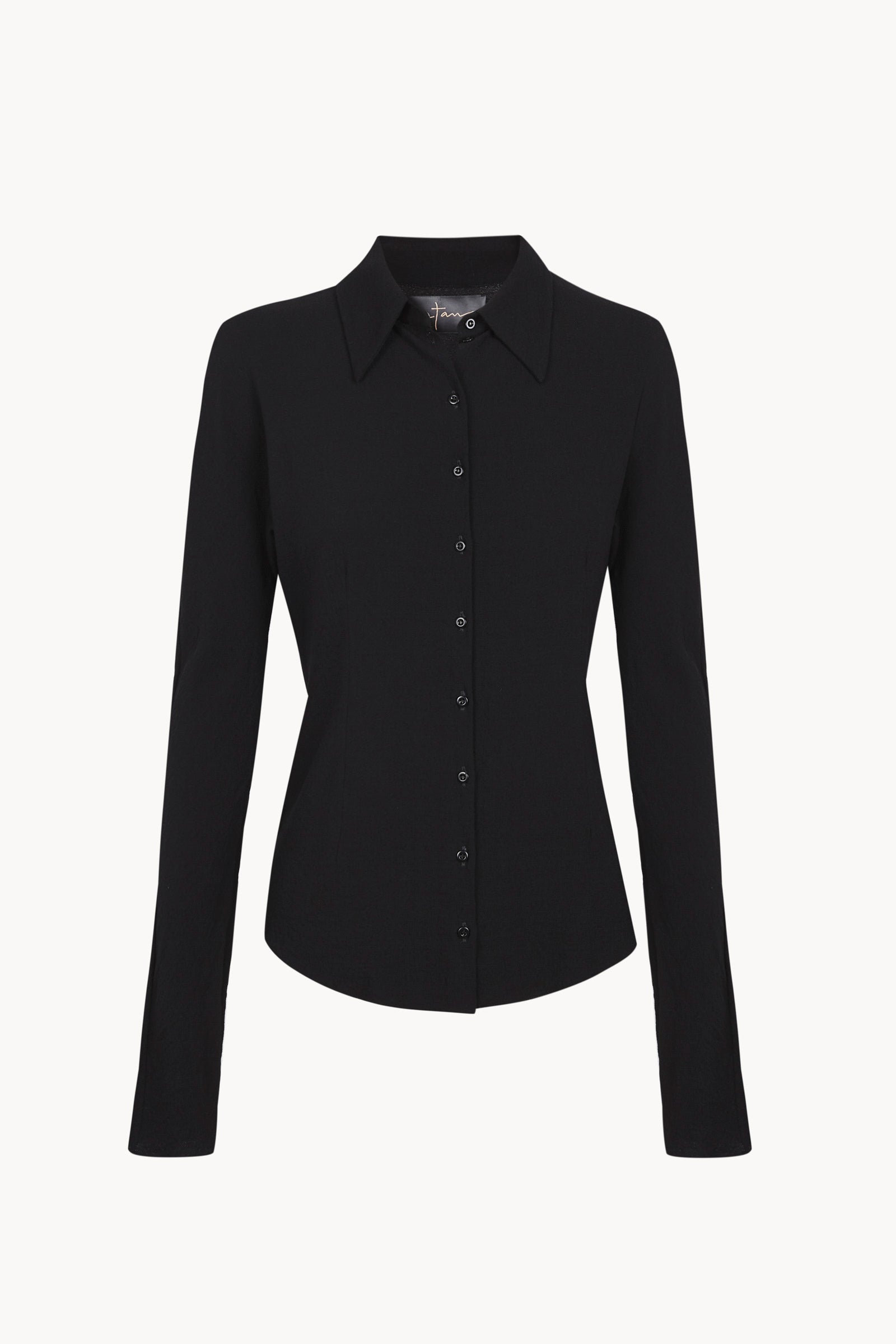 Utopico, camisa negra de crepe