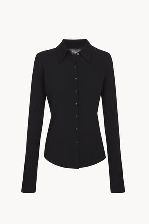 Utopico, black crepe shirt