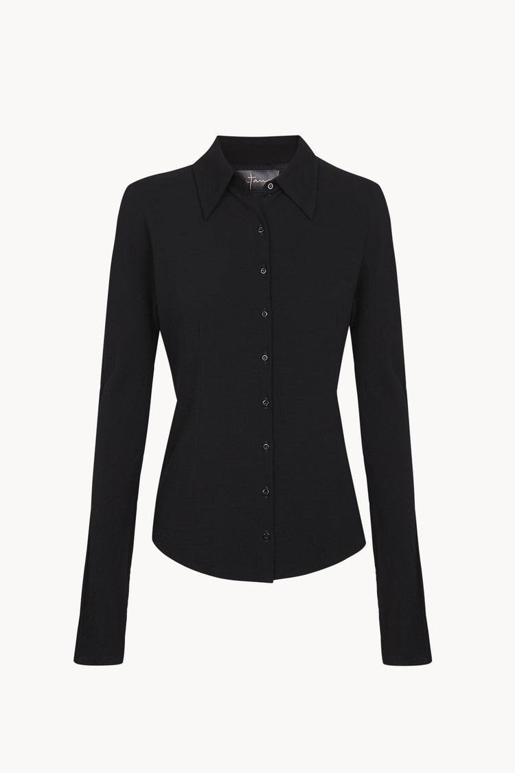 Utopico, camisa negra de crepe