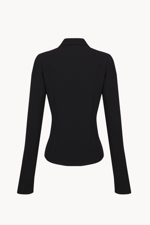 Utopico, black crepe shirt