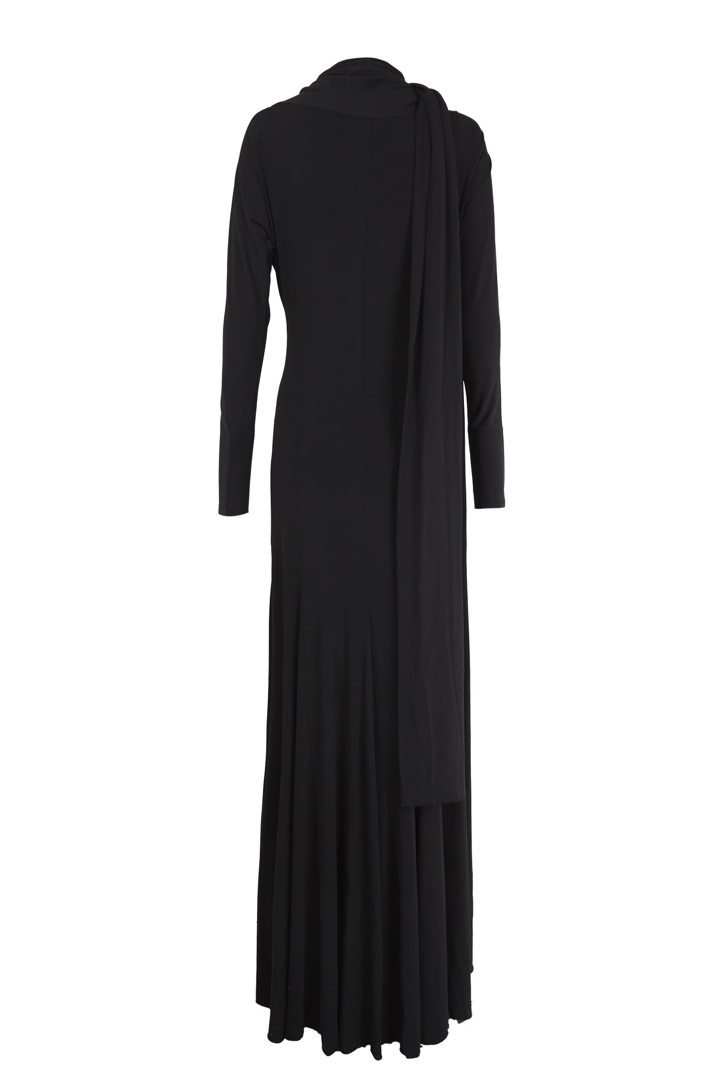 Velora, black stretch cupro dress
