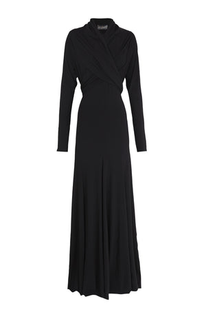 Velora, black stretch cupro dress
