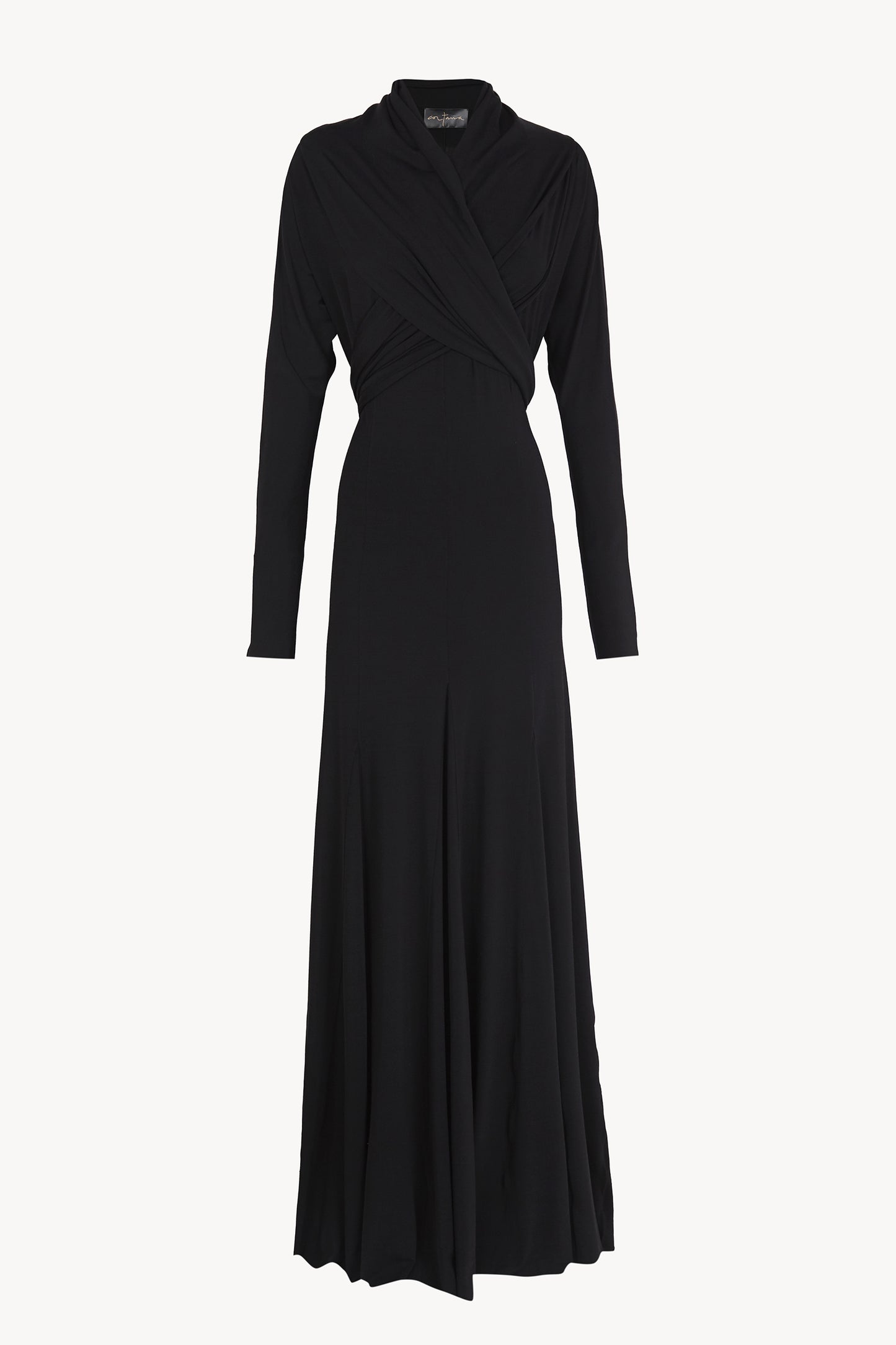 Velora, vestido de cupro stretch negro